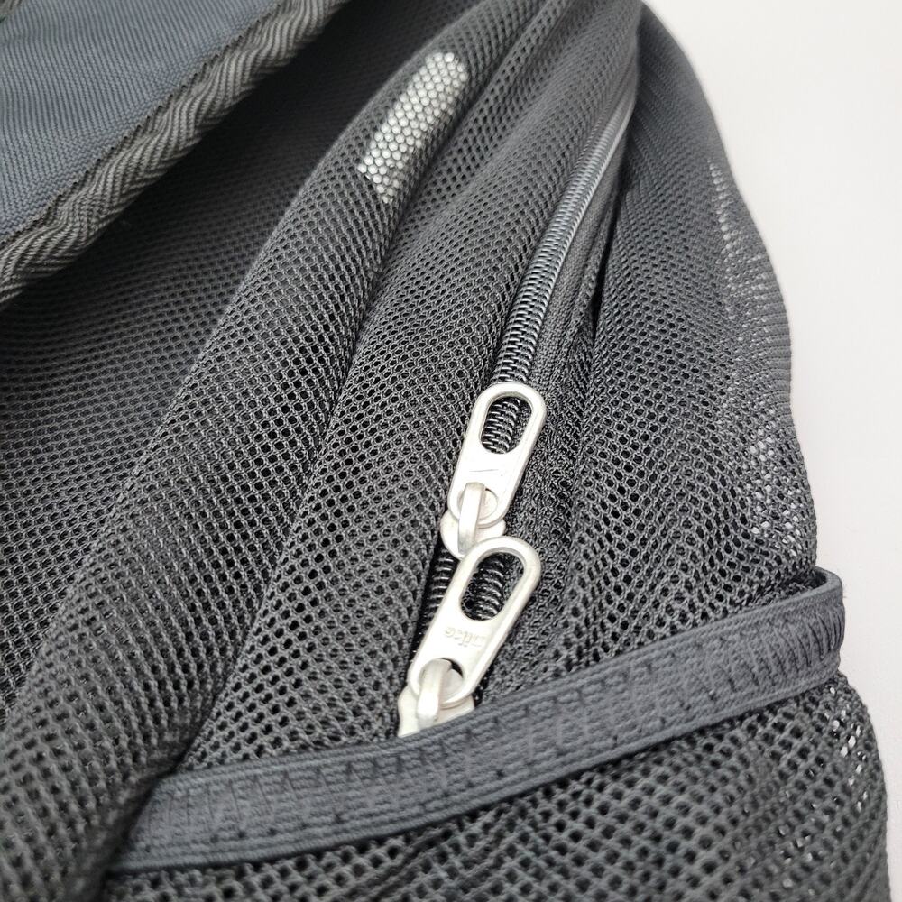 Vtg Y2k Nike Mesh See Through Backpack Black 4 Po… - image 8